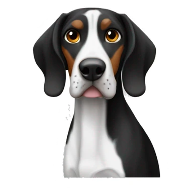 black and white only coonhound pointer mix sticker