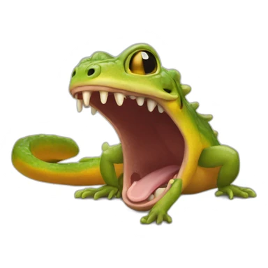 Salamandra sacando la lengua sticker