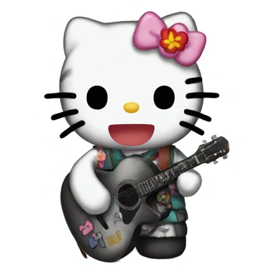 Hello kitty peace sign sticker
