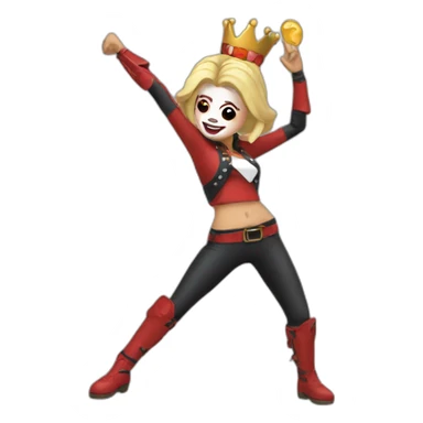 Harley Queen making a dab sticker