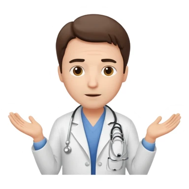 The doctor shrugging his shoulders sticker