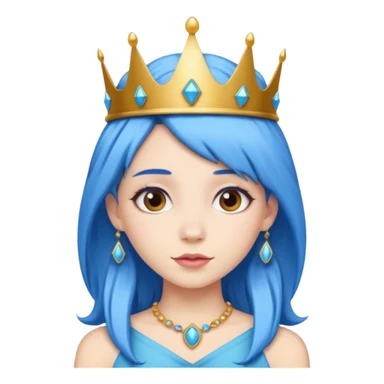 blue haired princess sticker