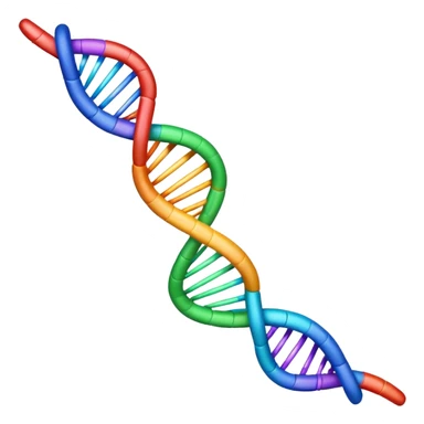 gene emoji, colorful DNA strand sticker