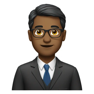 teacher with glasses and dark hair sticker