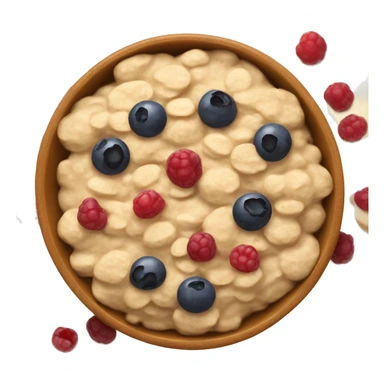 Oatmeal with berrys on top sticker