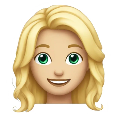 blonde girl with american smile winking sticker