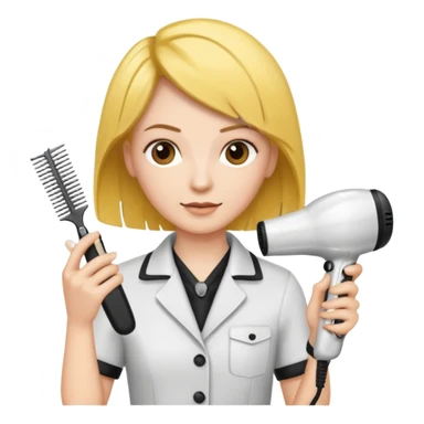 hair stylist white sticker