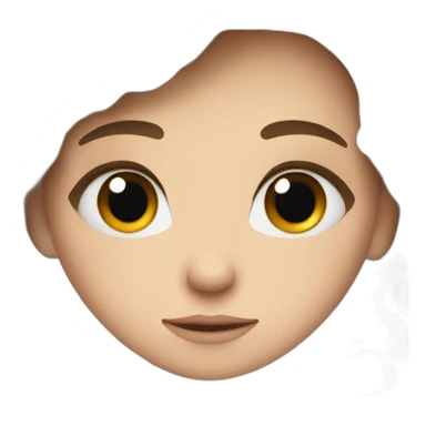 Tired Girl with blue eyes and Brown Hair sticker