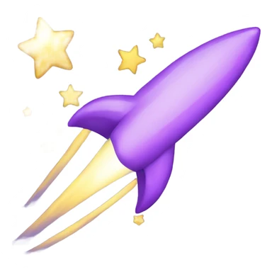 light purple shooting star, stars sticker