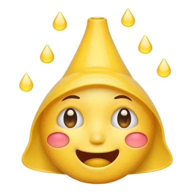 the smiling crying  emoji with yellow funnels for eyes sticker
