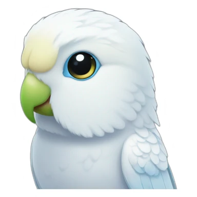 white budgie sticker