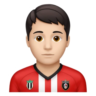 Supporter de L’ogc Nice. Maillot de foot rouge et noir (bandes) logo Kappa.  sticker