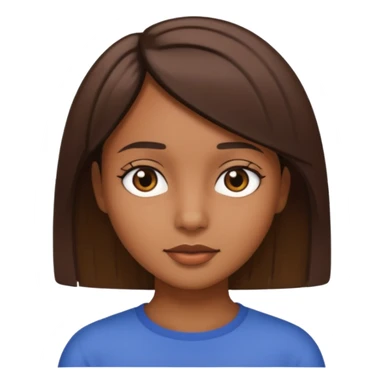 garota parda com o cabelo liso curto  sticker