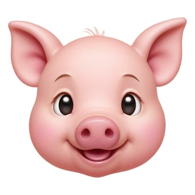 Cinematic Comical Piglet Portrait Emoji, Head tilted dramatically with an exaggeratedly amused expression, featuring a strikingly soft rosy-pink hide with a tiny, playful snout, wide, expressive beady eyes filled with playful disbelief, Simplified yet hilariously expressive features, highly detailed, glowing with a slightly sassy glow, high shine, dramatic yet playful, stylized with an air of cheeky mischief, bright and endearing, soft glowing outline, capturing the essence of a spirited and over-the-top piglet, so meme-worthy it feels like it could squeal its way into internet fame instantly! sticker