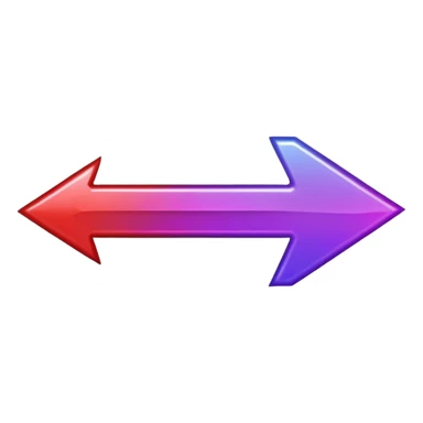 color gradient between red and purple glitter arrow for right sticker