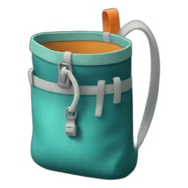 Small Chalk climbing bag with chalk in it sticker