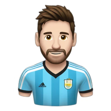 Messi un mate remera de argentina sticker