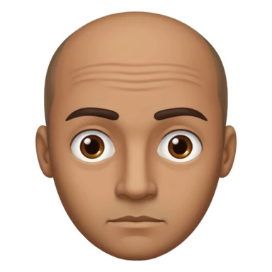 dark tan man with thick eyebrows and balding sparse hair sticker