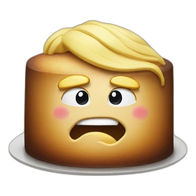 Cake that looks like donald trump sticker