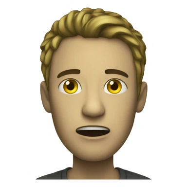 fear yellow roun emoji sticker