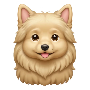 Small long haired beige dog sticker