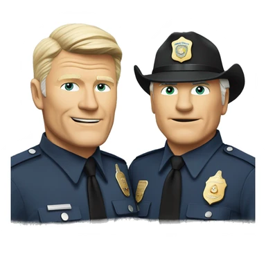 Martin Milner and Kent McCord as cops sticker