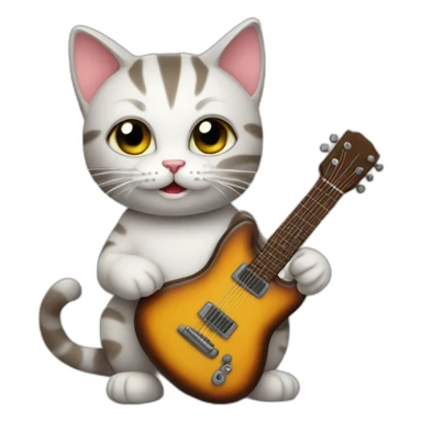 Cat with gitar sticker
