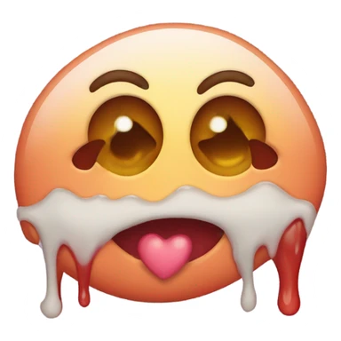 Melting ￼face with heart eyes sticker