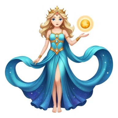 fullbody universe goddess Sophia sticker