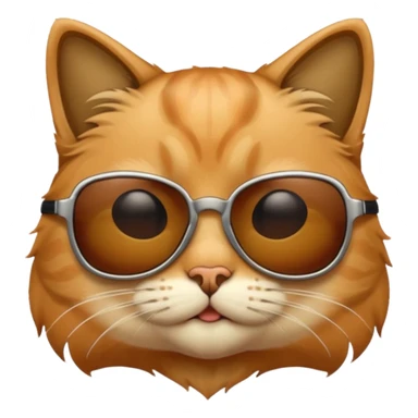Cat wearing sunglasses sticker