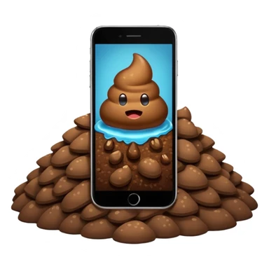  plain Pile of Poo on iOS sticker