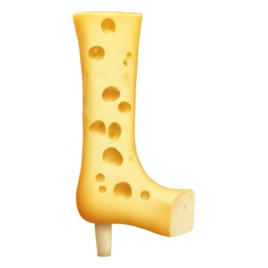 Leg made of cheese sticker