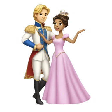 prince and princess dance sticker