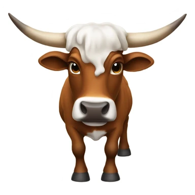 longhorn bull as a school student sticker