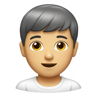 Boy that has a bowl haircut sticker