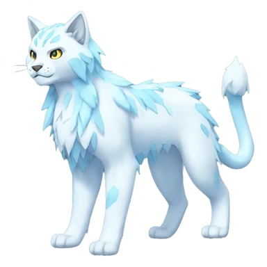 Ice-type Lynx-Fakemon full body sticker