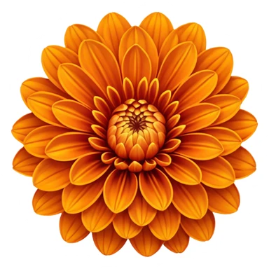 orange dahlia sticker