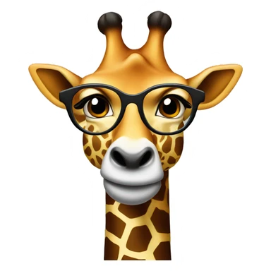 Jirafa con lentes  sticker