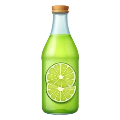 Bottled lime juice sticker
