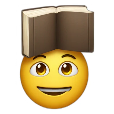 A man with a book on his head sticker