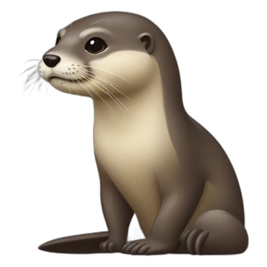 loutre avec trois sabre sticker