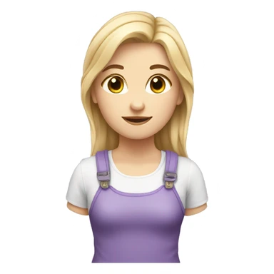 Lavender girl - caucasian  sticker