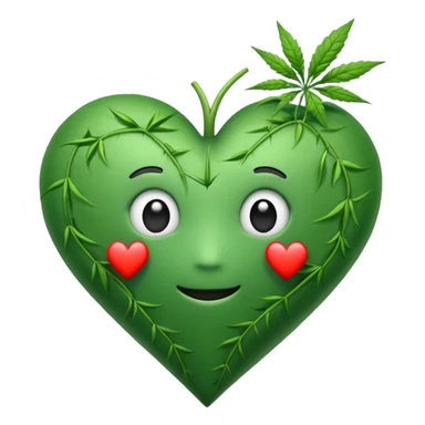 Animated weed heart sticker