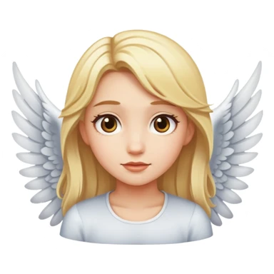 A girl with blonde hair and wings  sticker