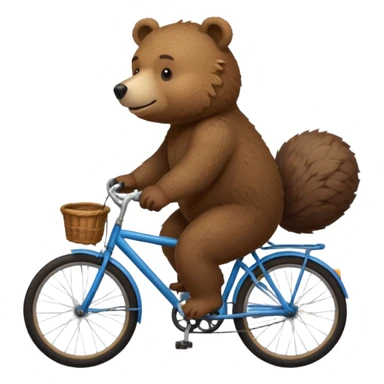 un ours à vélo sticker
