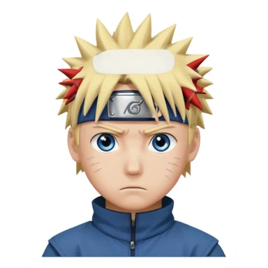 Naruto Anime style boy head sticker