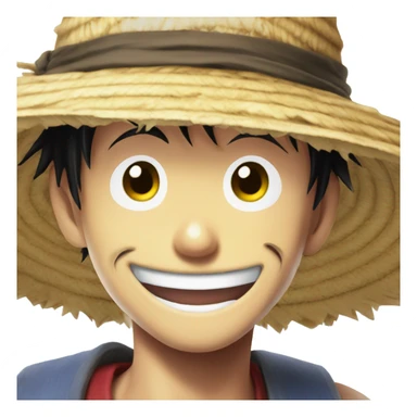Straw hat luffy with a big grin sticker