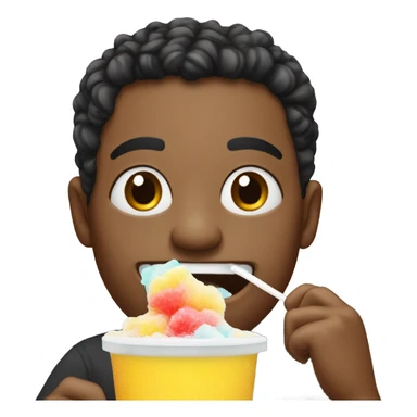 Me eating a slushie sticker