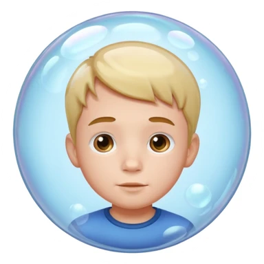 Boy in a bubble sticker