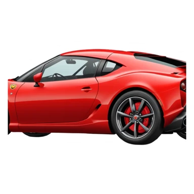 Side view of 2025 Toyota 86 styled like a Lamborghini Miura  sticker